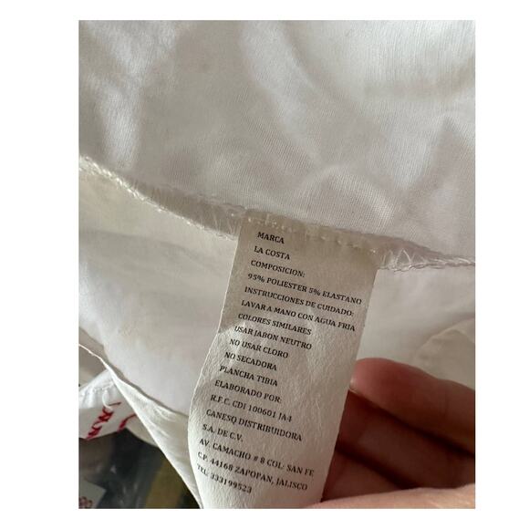 Fashion Chic Off Shoulder White Embroidered Top NWT Large - Picture 8 of 9